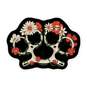 Floral Threat – Kiss-Cut Sticker