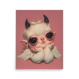 Smug Little Seraph – Premium Poster Print
