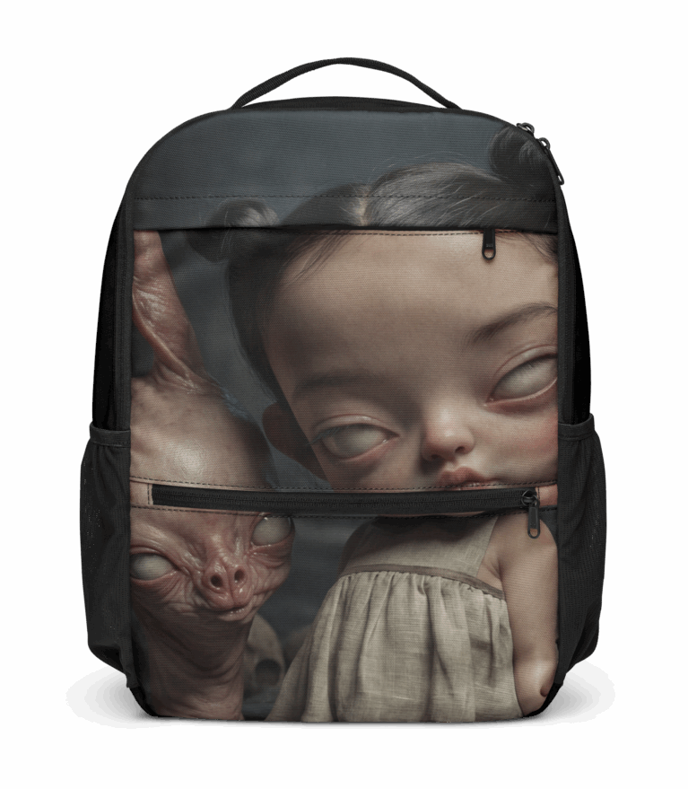 Ossuary Child: Dark Pop-Surreal Utility Backpack