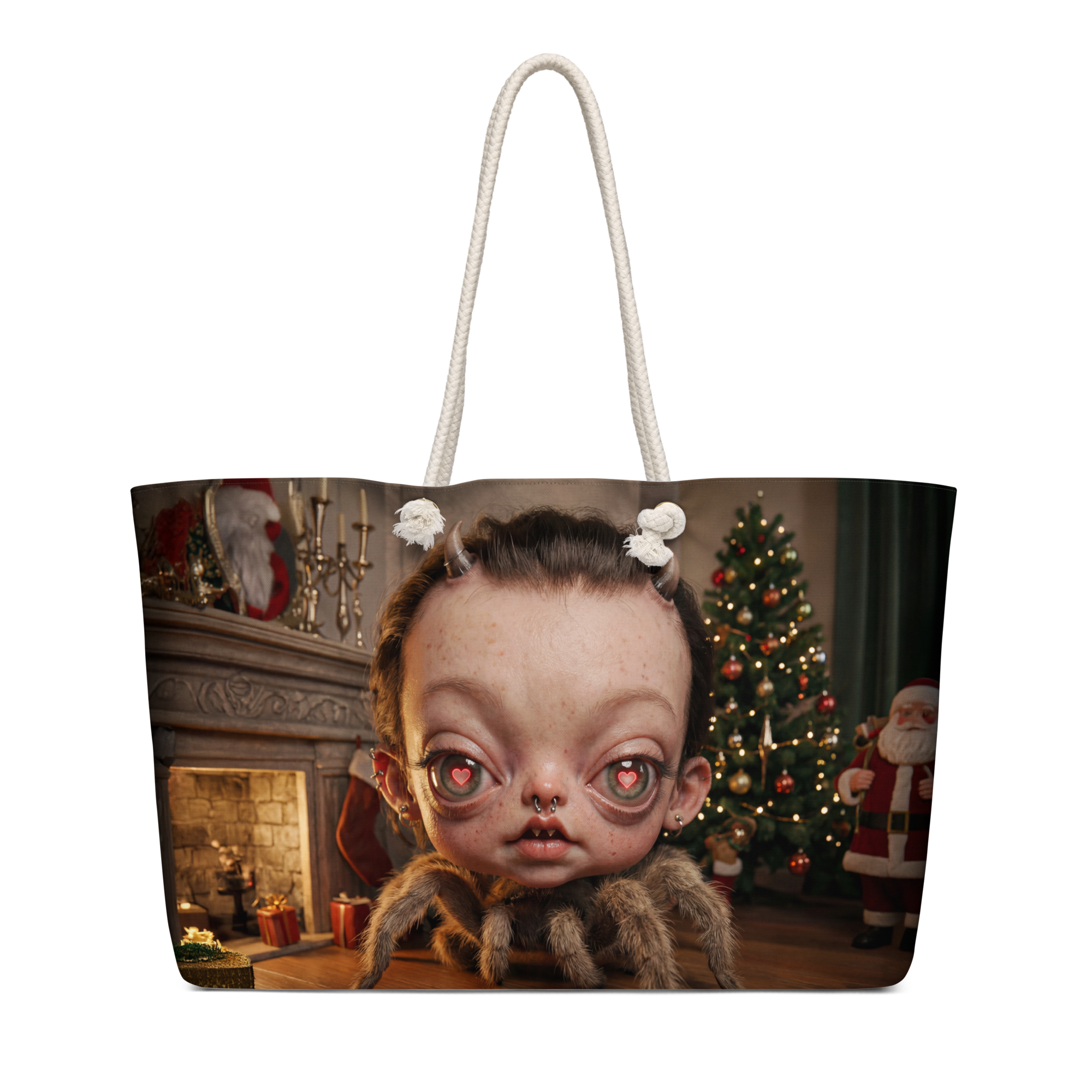 Yuletide Familiar: Creepy-Cute Holiday Weekender Bag - Image 2