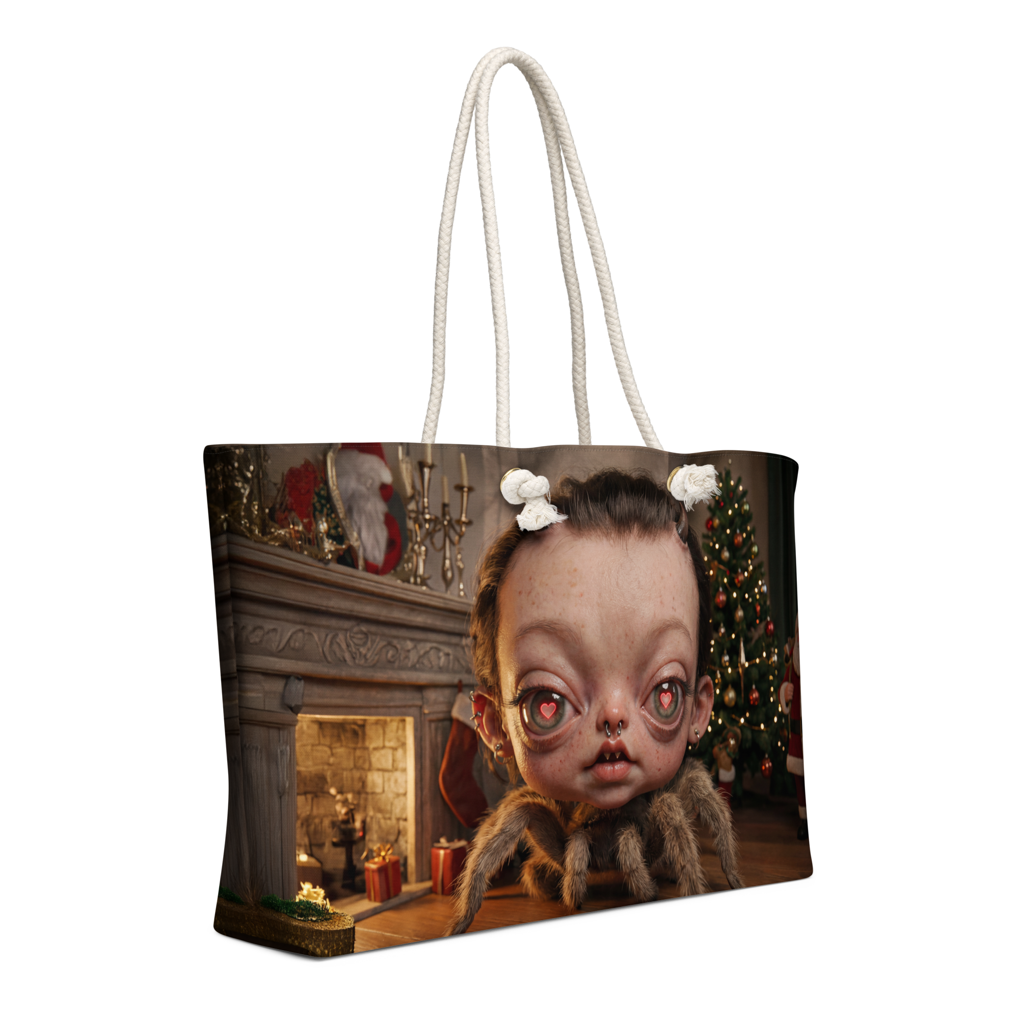 Yuletide Familiar: Creepy-Cute Holiday Weekender Bag