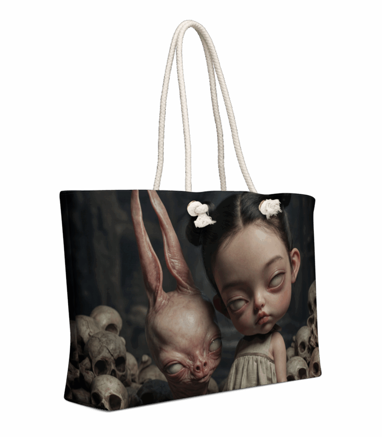 Ossuary Child: Dark Pop-Surreal Weekender Bag